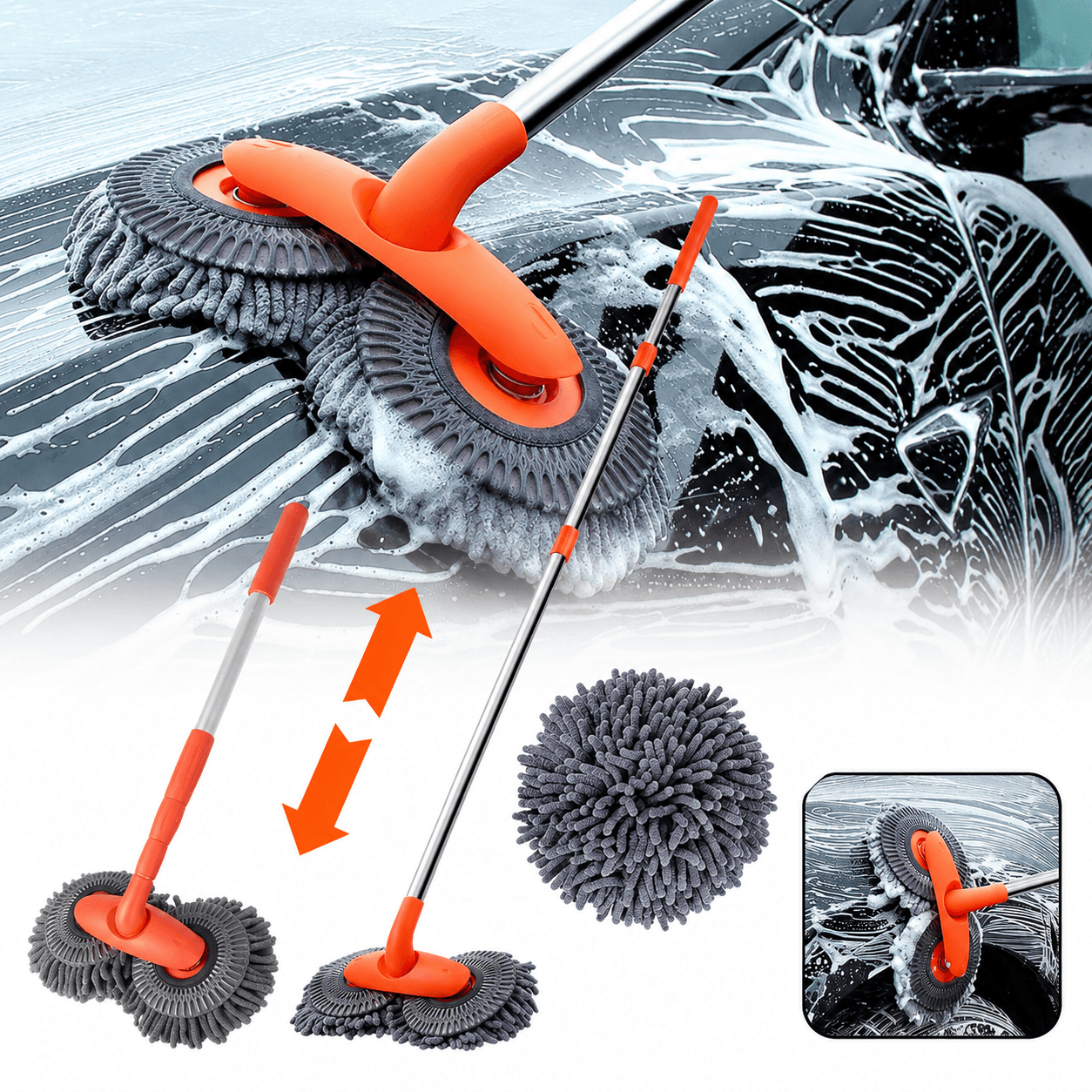 Mop Limpador De Carros 360° - Ultra Clean