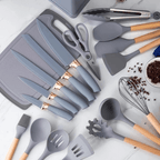 Kit Cozinha 19 Peças Em Silicone Premium