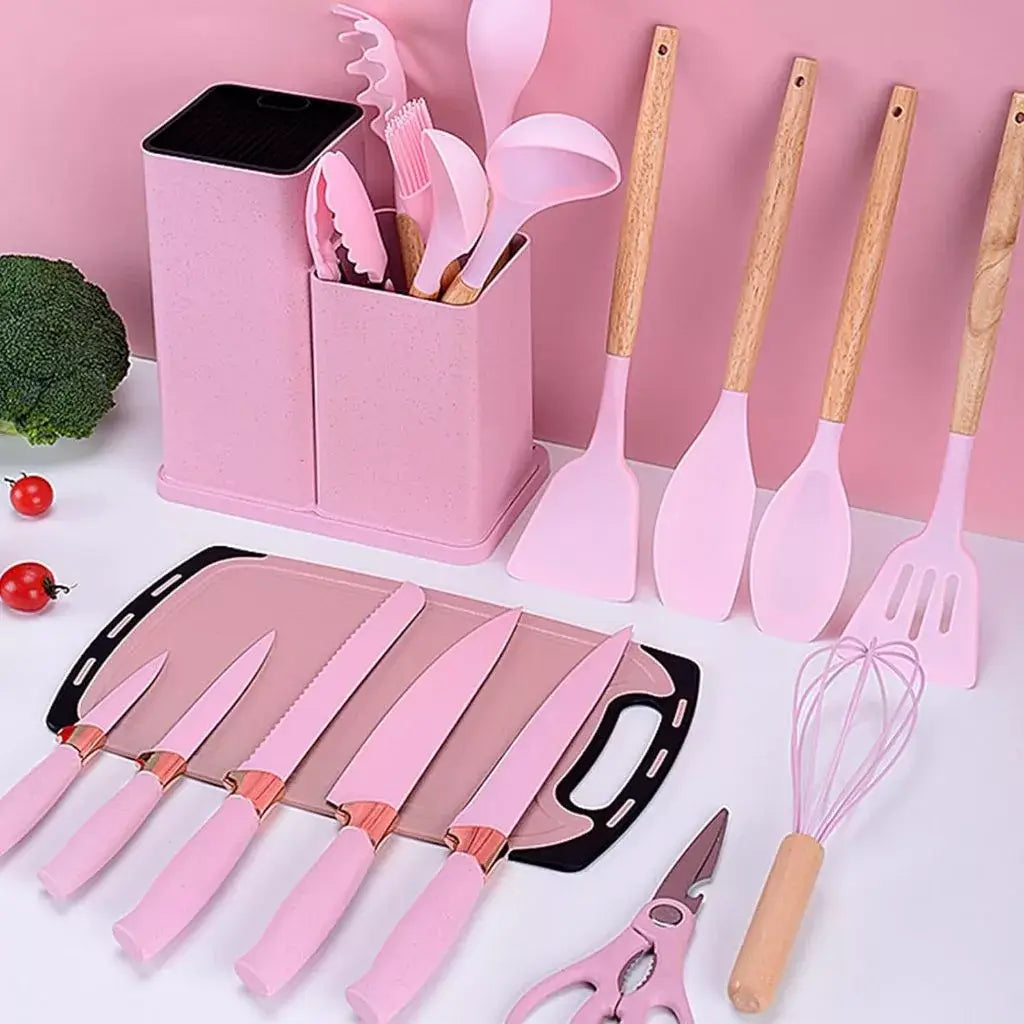 Kit Cozinha 19 Peças Em Silicone Premium