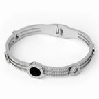 Bracelete Tríplice Onix Banhado em Ouro 18k