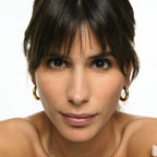 Brinco Argola Tubo Banhado em Ouro 18K