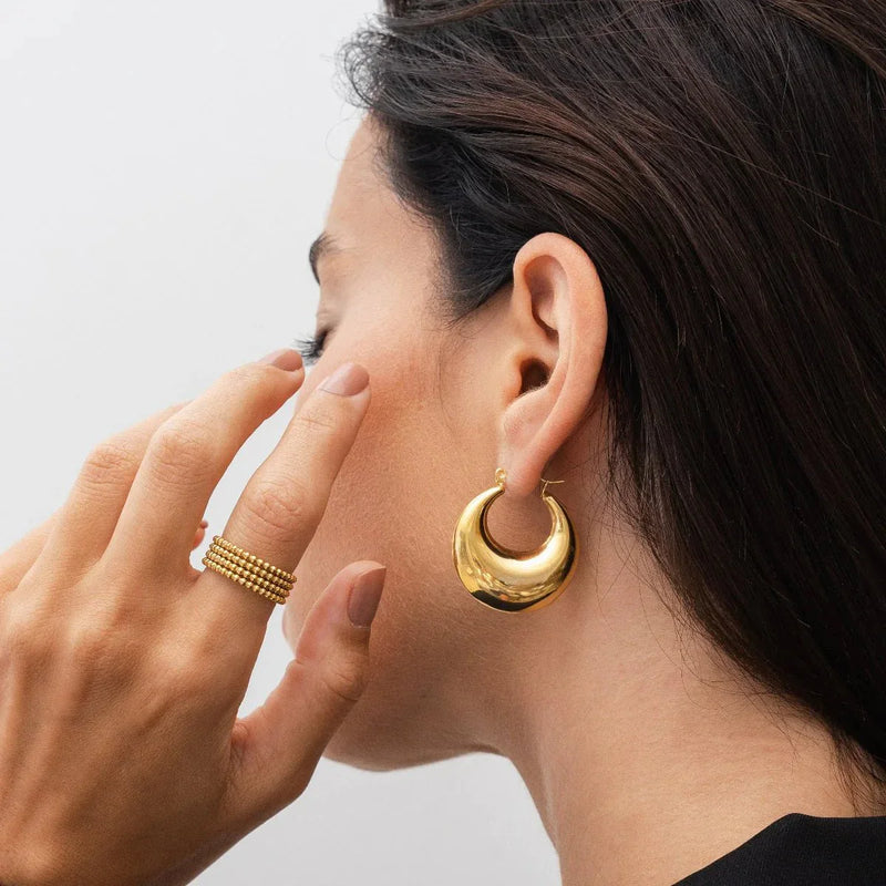 Brincos Argola Bold Banhado em Ouro 18k