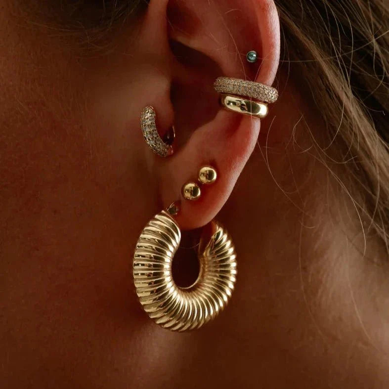 Brincos Argolas Bold Banhado em Ouro 18k