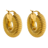 Brincos Argolas Bold Banhado em Ouro 18k