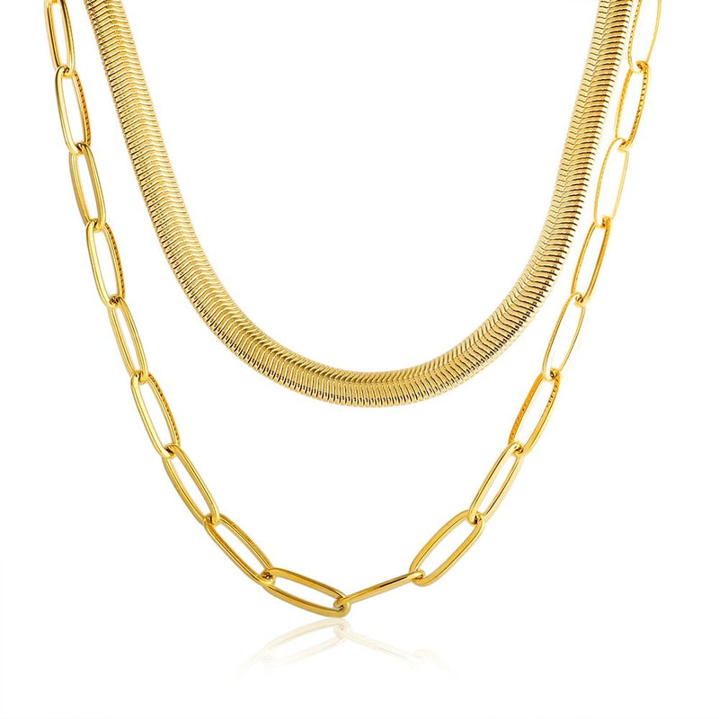 Colar Antonela Mix Banhado em Ouro 18k