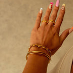 Bracelete Espiral Banhada em Ouro 18K