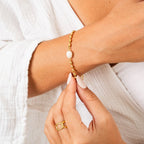 Pulseira Persa Pérola Banhado em Ouro 18k