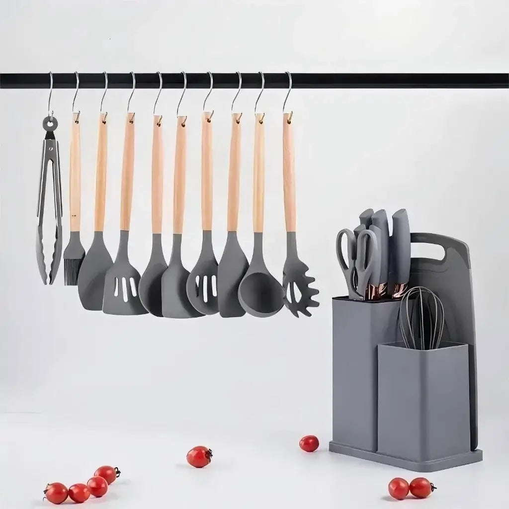 Kit Cozinha 19 Peças Em Silicone Premium